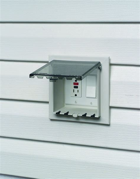 siding electrical box cover|outdoor waterproof electrical box.